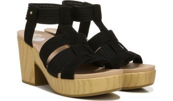 Blossom Block Heel Sandal Dr Scholl's Blossom Block Heel Sandal Pretas | 4sE04Lad