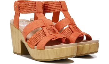 Blossom Block Heel Sandal Dr Scholl's Blossom Block Heel Sandal Coral Douradas | e81tr1JF