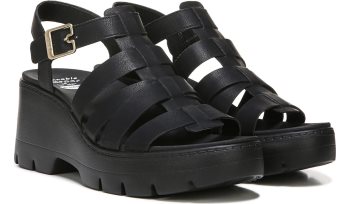 Check It Out Wedge Sandal Dr Scholl's Check It Out Wedge Sandal Pretas | JdW02ivW