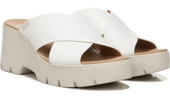 Checkin High Wedge Slide Sandal Dr Scholl's Checkin High Wedge Chinelos Sandal Branco | FzslXb9e