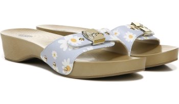 Classic Faux Wood Sandal Dr Scholl's Classicos Faux Wood Sandal Azuis | 7S0nQDH1