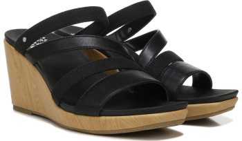 Giggle Wedge Sandal Dr Scholl's Giggle Wedge Sandal Pretas | DLIeYs8x