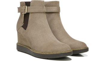 Jacinda Wedge Bootie Dr Scholl's Jacinda Wedge Bootie Woodsmoke Fabric | GMzK0YdO