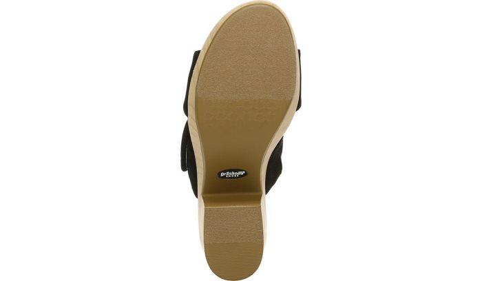 Bayside Block Heel Slide Sandal Dr Scholl's Bayside Block Heel Chinelos Sandal Pretas | BZJueVVj