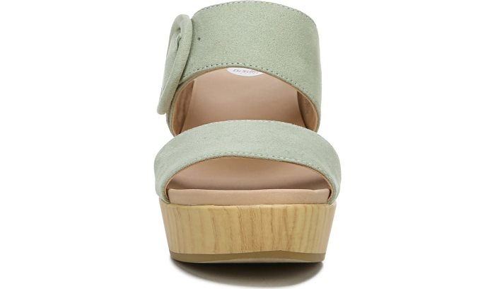 Bayside Block Heel Slide Sandal Dr Scholl's Bayside Block Heel Chinelos Sandal Pistachio Microfiber | JdnBdK3y