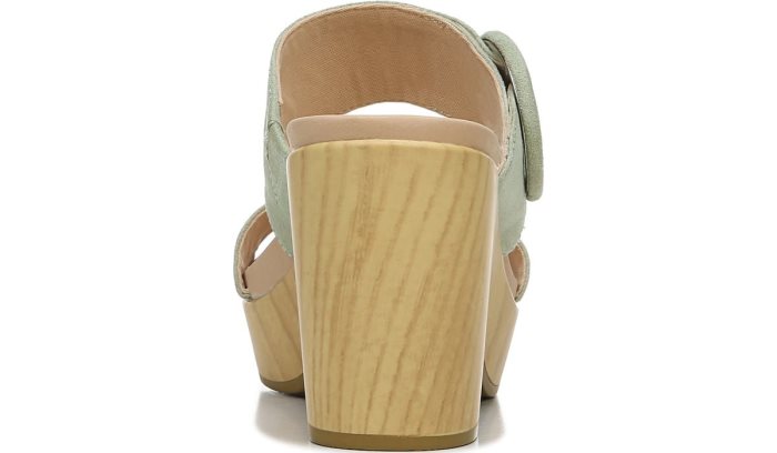 Bayside Block Heel Slide Sandal Dr Scholl's Bayside Block Heel Chinelos Sandal Pistachio Microfiber | JdnBdK3y