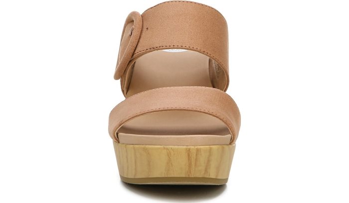 Bayside Block Heel Slide Sandal Dr Scholl's Bayside Block Heel Chinelos Sandal Marrom | SbMO4lRb