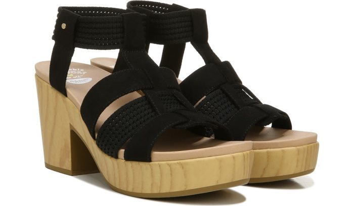 Blossom Block Heel Sandal Dr Scholl\'s Blossom Block Heel Sandal Pretas | 4sE04Lad