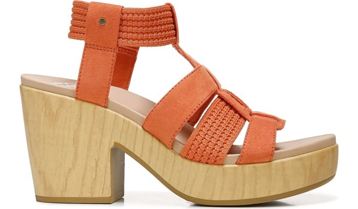 Blossom Block Heel Sandal Dr Scholl's Blossom Block Heel Sandal Coral Douradas | Rxq44cAT