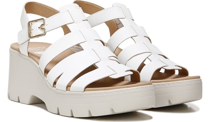 Check It Out Wedge Sandal Dr Scholl\'s Check It Out Wedge Sandal Branco | 2159hhp4