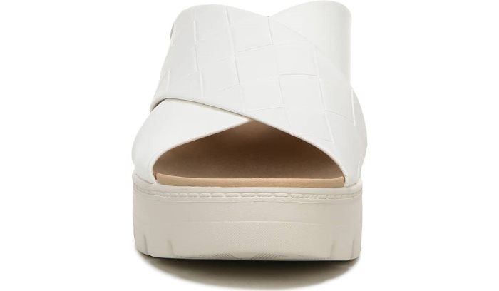 Checkin High Wedge Slide Sandal Dr Scholl's Checkin High Wedge Chinelos Sandal Branco | FzslXb9e