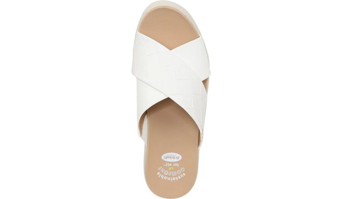 Checkin High Wedge Slide Sandal Dr Scholl's Checkin High Wedge Chinelos Sandal Branco | J8MIy6lm