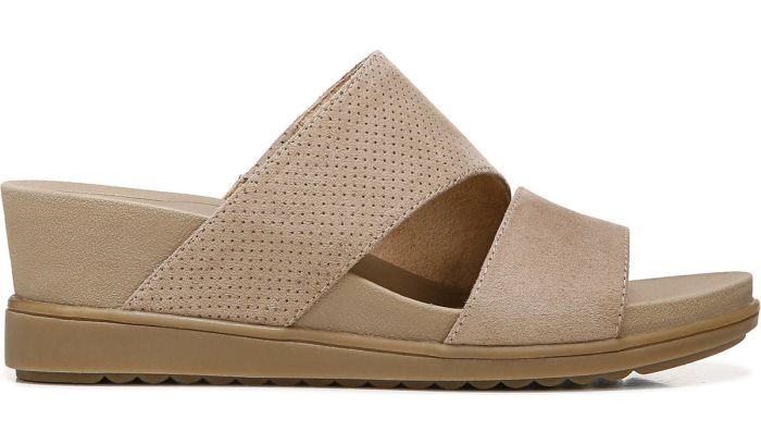 Goldie Wedge Slide Sandal Dr Scholl's Goldie Wedge Chinelos Sandal Taupe | j6d89MYW