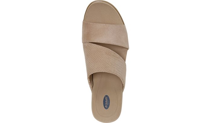 Goldie Wedge Slide Sandal Dr Scholl's Goldie Wedge Chinelos Sandal Taupe | j6d89MYW