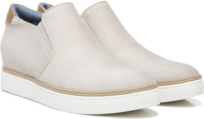 If Only Wedge Sneaker Bootie Dr Scholl\'s If Only Wedge Sneaker Bootie Oyster Fabric | S52fOvNS