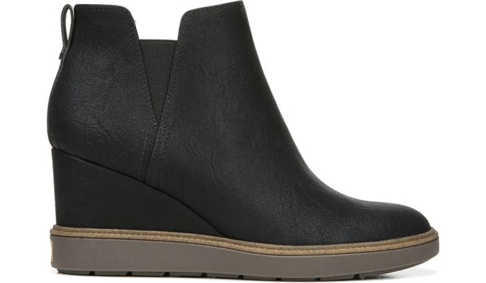 Johnnie Wedge Bootie Dr Scholl's Johnnie Wedge Bootie Pretas | bsd8k9OL