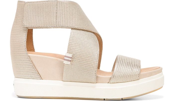 Scout High Wedge Sandal Dr Scholl's Scout High Wedge Sandal Douradas Metal | FQkN3iJM