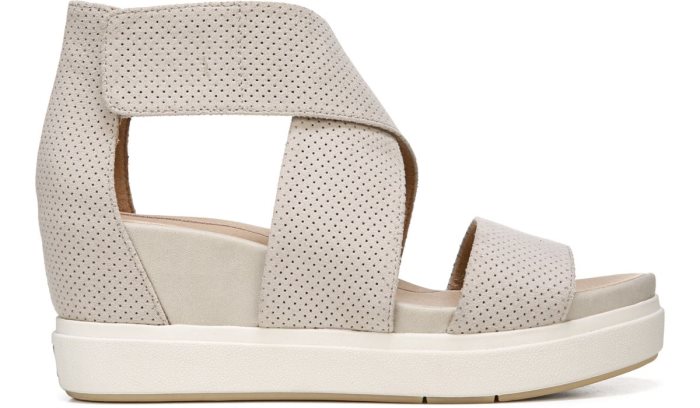 Sheena Wedge Sandal Dr Scholl's Sheena Wedge Sandal Oyster Microfiber | 1M8mgPjk